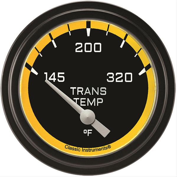 Classic Instruments AX227YBLF Autocross Yellow w/ Black Bezel 2 5/8" Trans Te