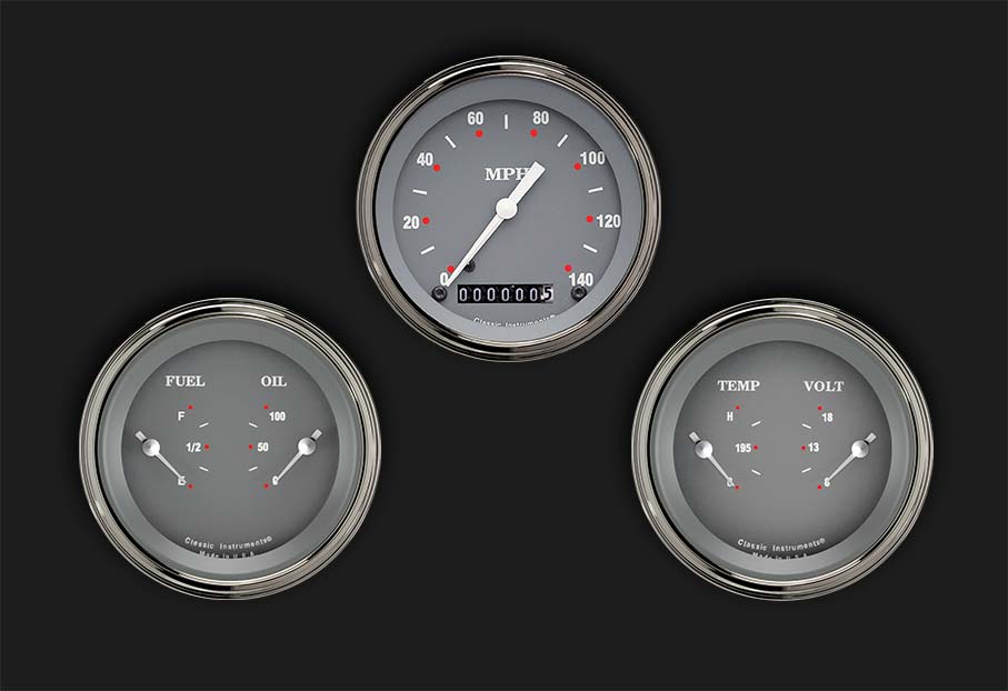 Classic Instruments SG04SLF SG - 3 Gauge Set 3-3/8" Speedo & 2x Dual