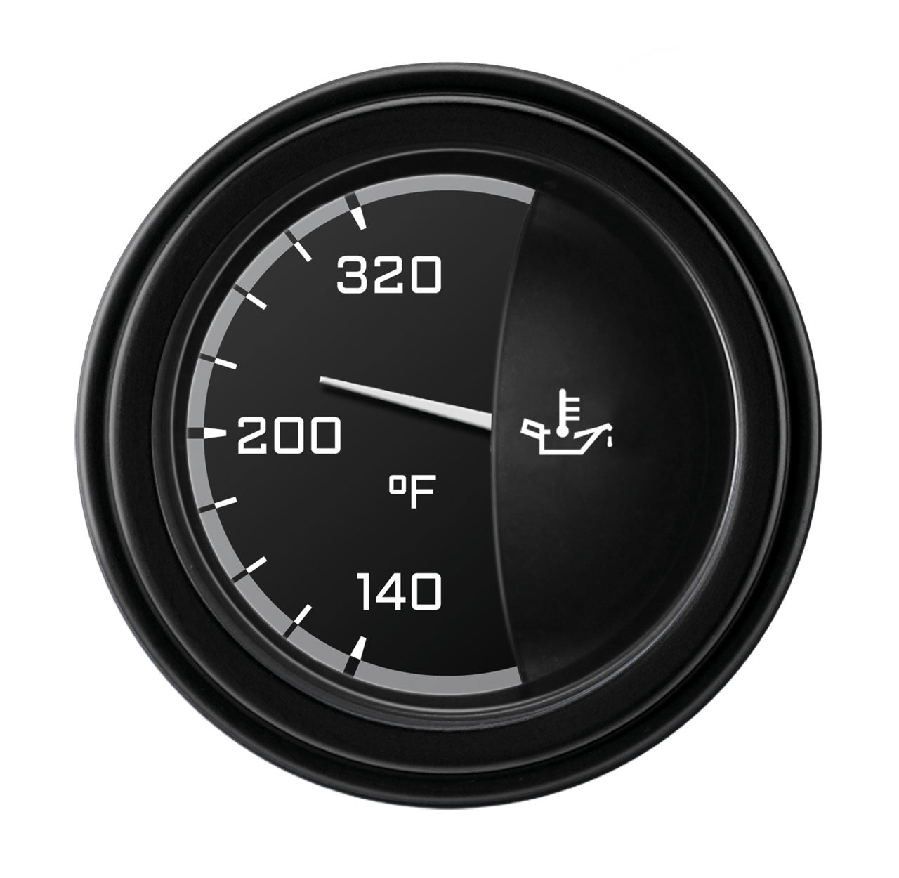 Classic Instruments AX28GBLF Autocross Grey - Oil Temp Gauge 2-1/6"