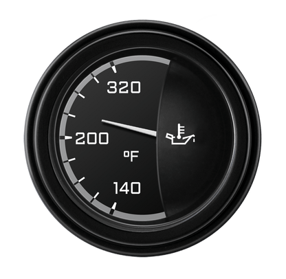 Classic Instruments AX28GBLF Autocross Grey - Oil Temp Gauge 2-1/6"