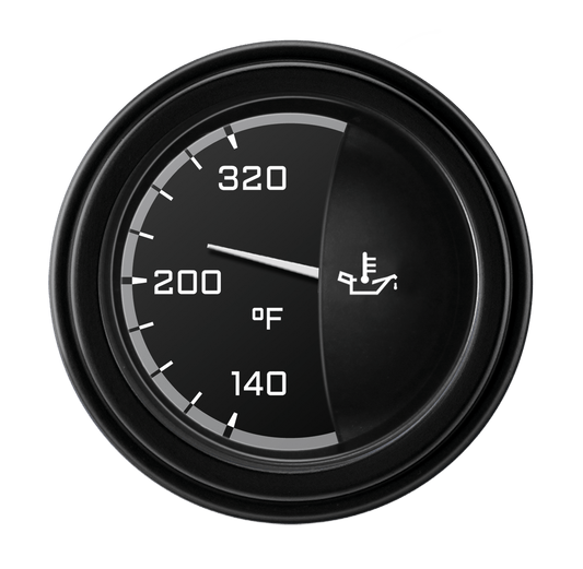 Classic Instruments AX28GBLF Autocross Grey - Oil Temp Gauge 2-1/6"