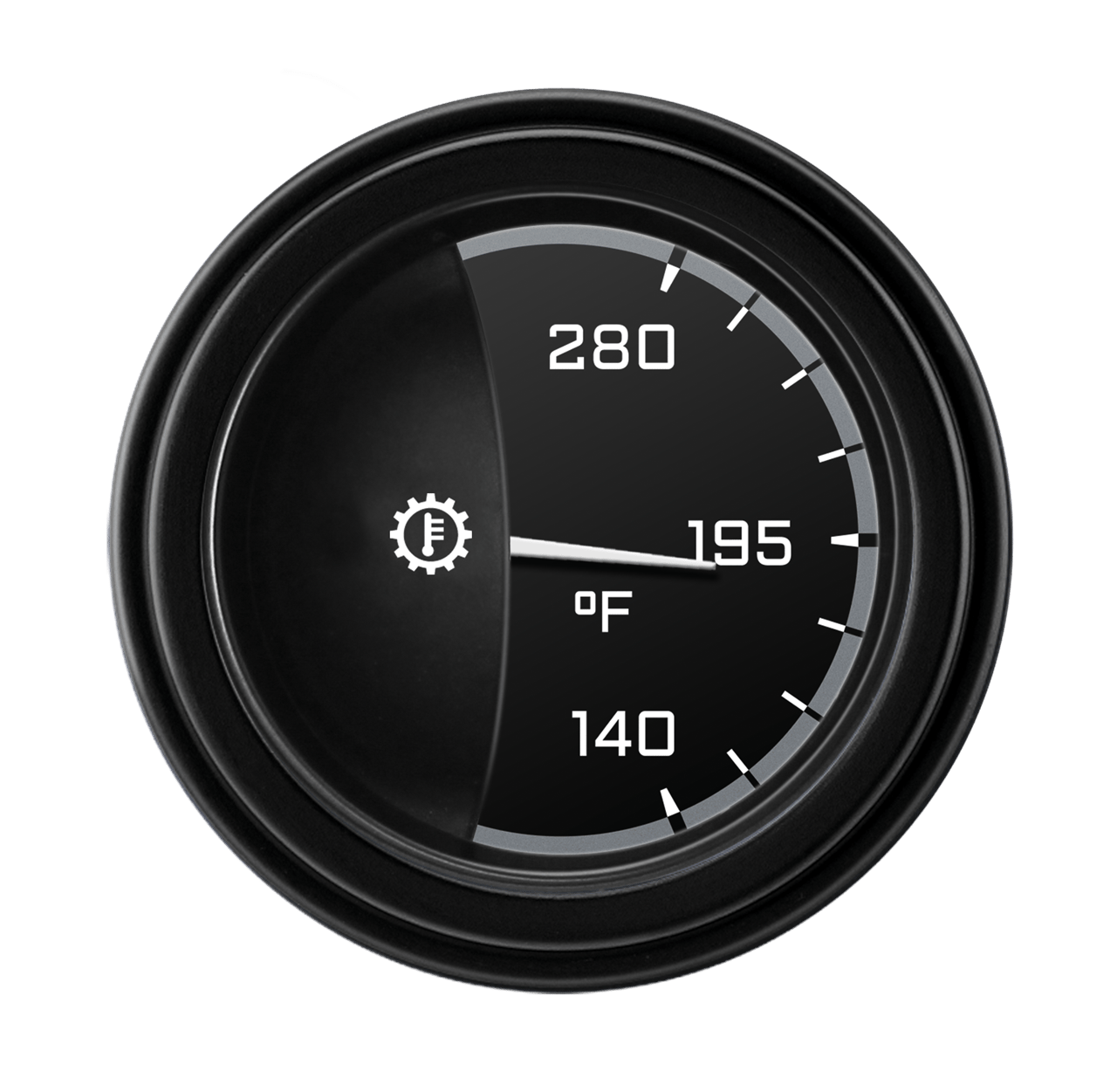 Classic Instruments AX27GBLF Autocross Grey - Transmission Temp Gauge 2-1/6"