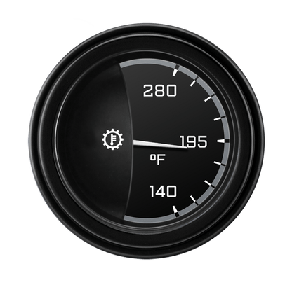 Classic Instruments AX27GBLF Autocross Grey - Transmission Temp Gauge 2-1/6"