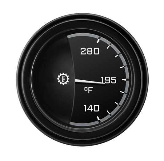 Classic Instruments AX27GBLF Autocross Grey - Transmission Temp Gauge 2-1/6"