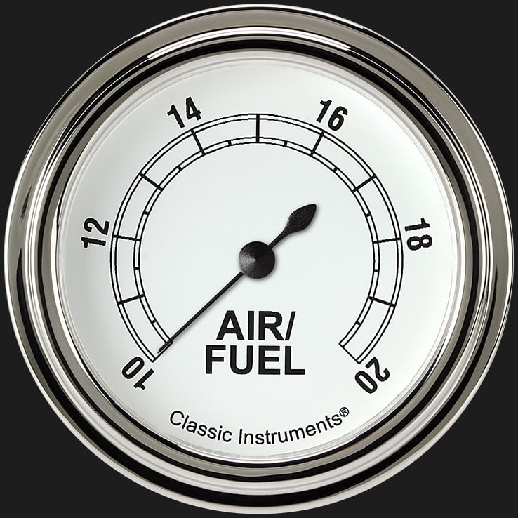 Classic Instruments CW394SLF Classic White 2 5/8" Air Fuel Ratio Gauge