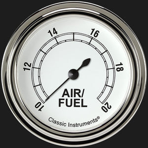 Classic Instruments CW394SLF Classic White 2 5/8" Air Fuel Ratio Gauge