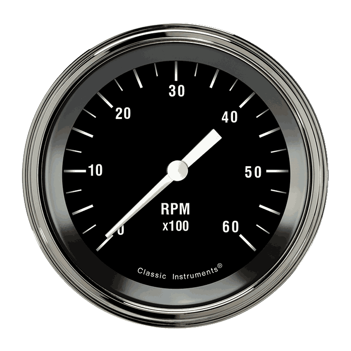 Classic Instruments HR60SLF Hot Rod - Tachometer 6K RPM 3-3/8"