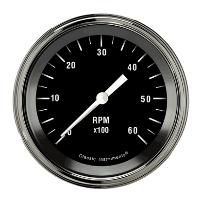Classic Instruments HR60SLF Hot Rod - Tachometer 6K RPM 3-3/8"