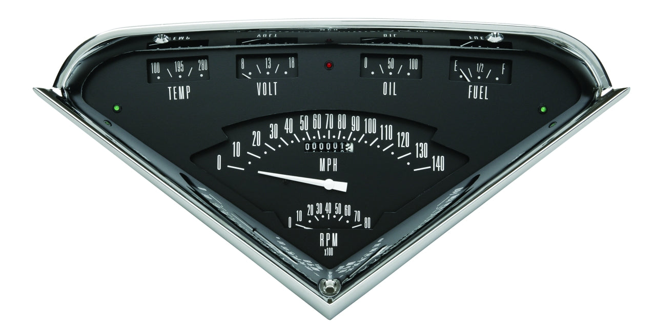 Classic Instruments TF01B-LS Classic Instruments Hot Rod Black Tach Force Package