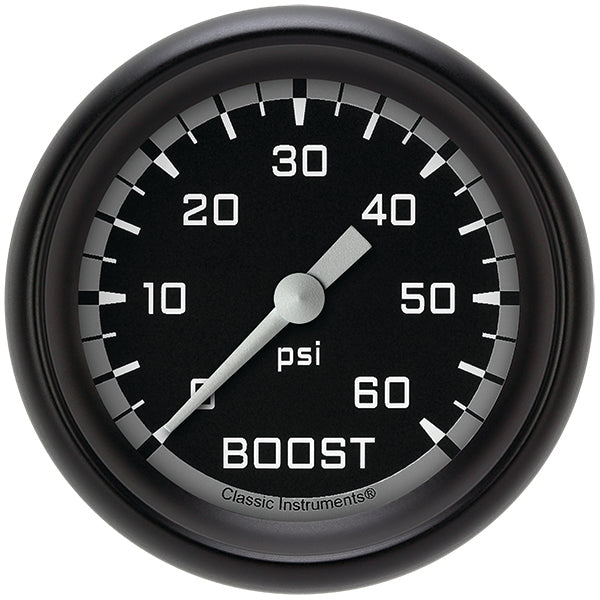 Classic Instruments AX343GBPF Autocross Gray 2 5/8" Boost Gauge, 60 psi