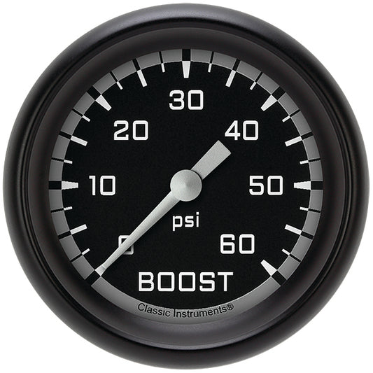 Classic Instruments AX343GBPF Autocross Gray 2 5/8" Boost Gauge, 60 psi
