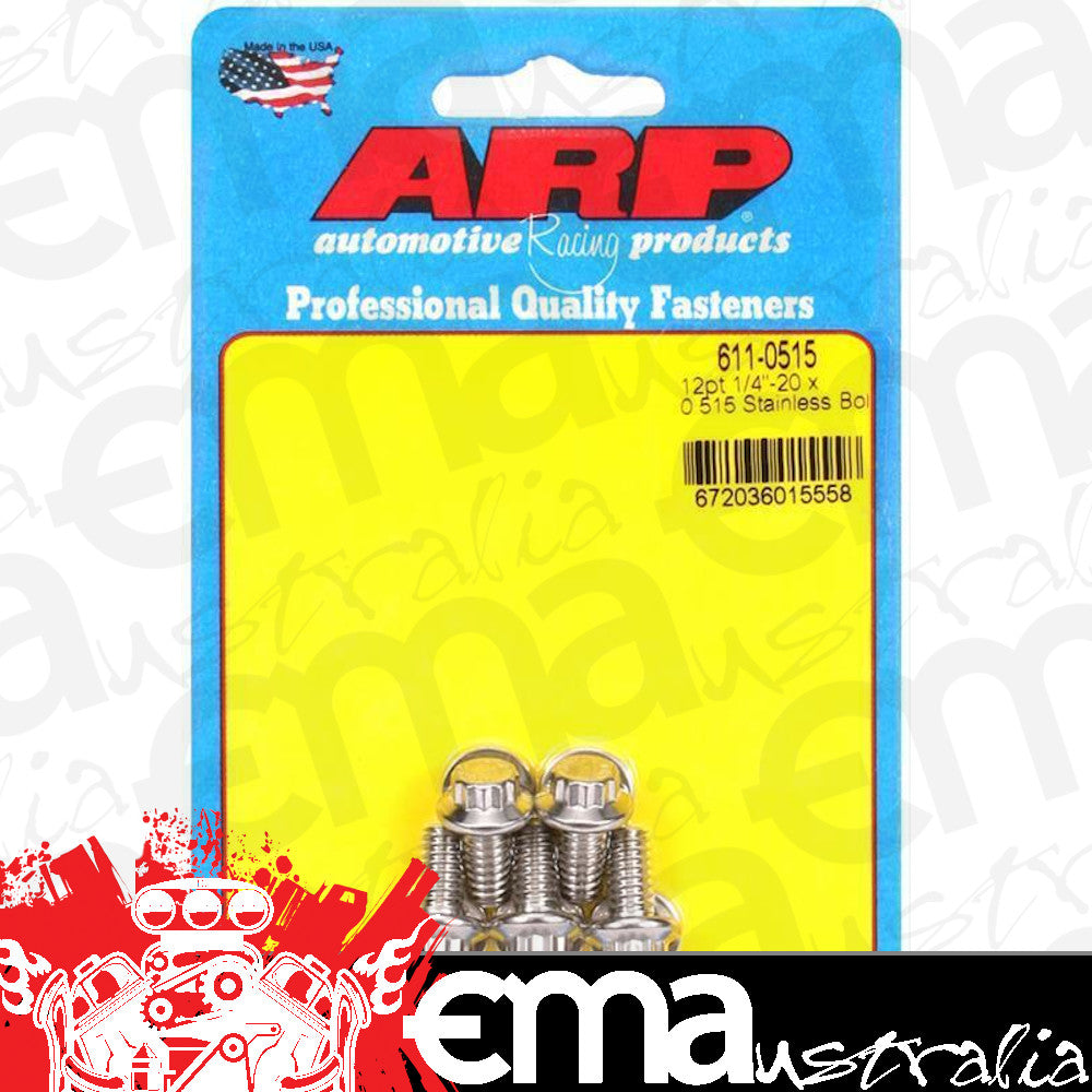ARP Fasteners ARP611-0515 611-0515 1/4-20 X 0.515 12PT SS Bolts