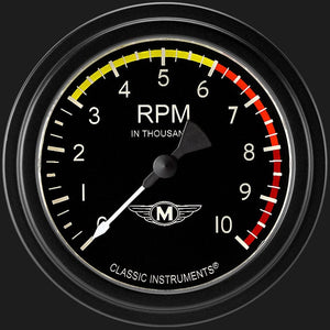 Classic Instruments MA383BLF Moal Bomber 2 5/8" Tachometer
