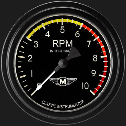 Classic Instruments MA383BLF Moal Bomber 2 5/8" Tachometer