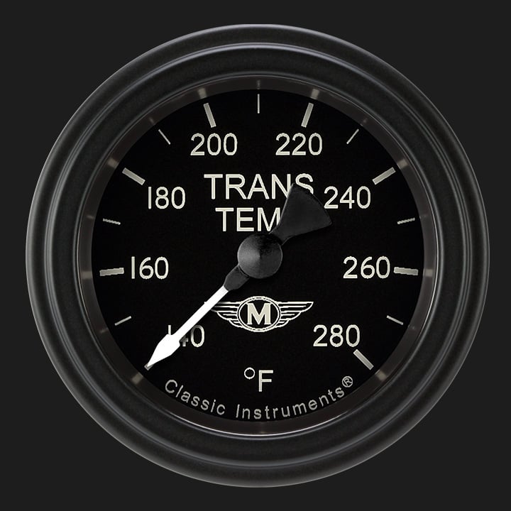 Classic Instruments MA127BLF Moal Bomber - Transmission Temp Gauge Full Sweep 2-1/8"