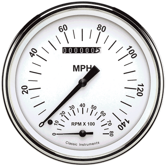 Classic Instruments WH50SLF White Hot 4 - 5/8" Speedtachular