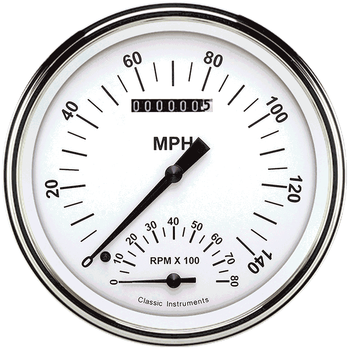 Classic Instruments WH50SLF White Hot 4 - 5/8" Speedtachular