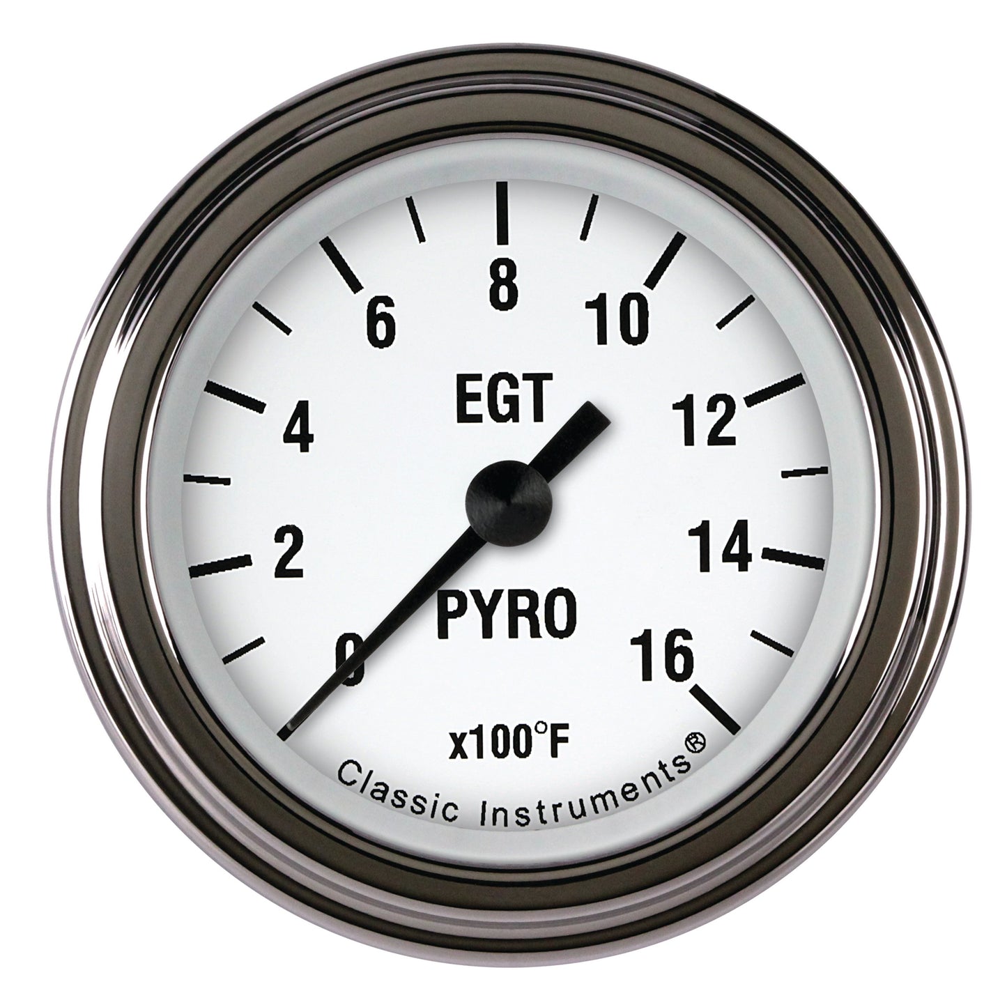 Classic Instruments WH198SLF White Hot 2 1/8" Exhaust Gas Temp. Gauge
