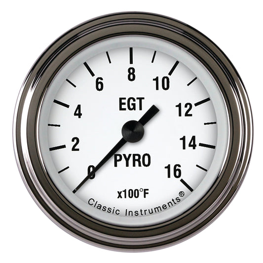 Classic Instruments WH198SLF White Hot 2 1/8" Exhaust Gas Temp. Gauge