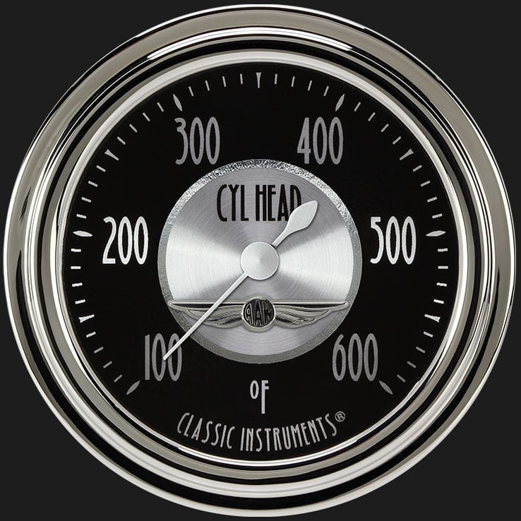 Classic Instruments AT397SLC All American Tradition 2 5/8" Cylinder Head Temp. Gauge