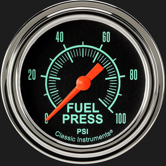 Classic Instruments GS346SLF G-Stock 2 5/8" Fuel Pressure Gauge, 100 psi
