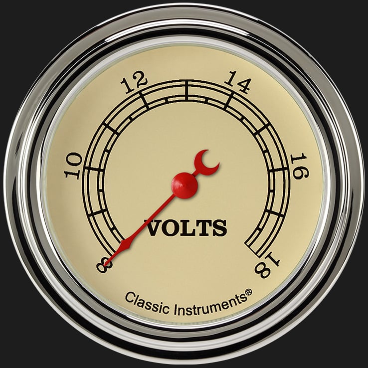 Classic Instruments VT330SLF Vintage 2 5/8" Voltage Gauge