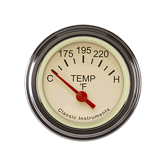 Classic Instruments TE26TSLF Tetra Series, Tan Temp Gauge