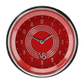 Classic Instruments V8RS93SHC V8 Red Steelie - Clock Gauge 3-3/8"