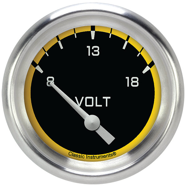 Classic Instruments AX230YAPF Autocross Yellow w/ Aluminum Performance Bezel