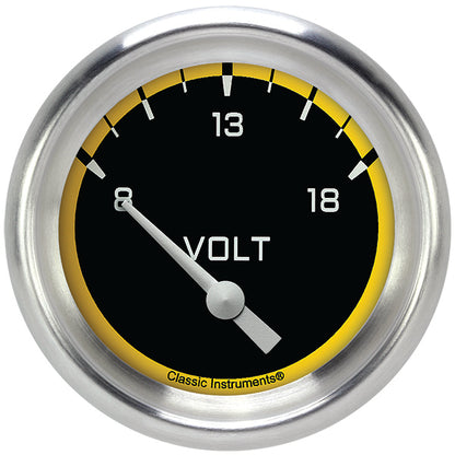 Classic Instruments AX230YAPF Autocross Yellow w/ Aluminum Performance Bezel