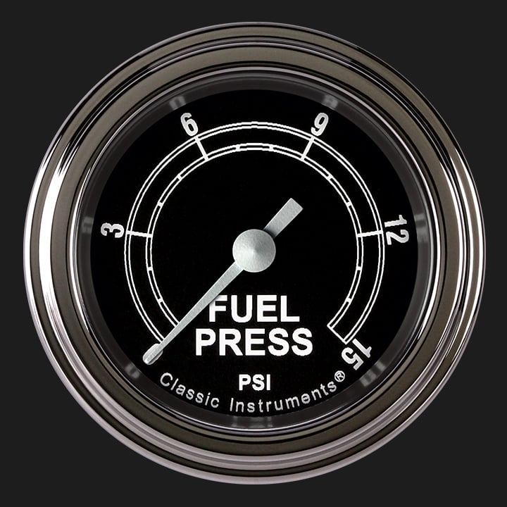 Classic Instruments TR145SLF Traditional 2-1/8" Full Sweep Fuel Pressure 15psi