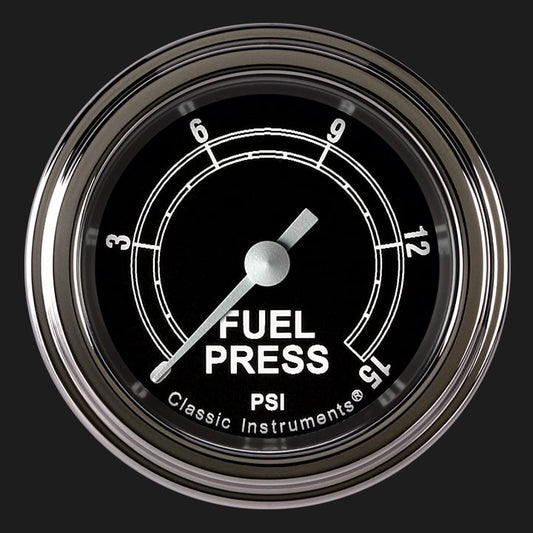 Classic Instruments TR145SLF Traditional 2-1/8" Full Sweep Fuel Pressure 15psi