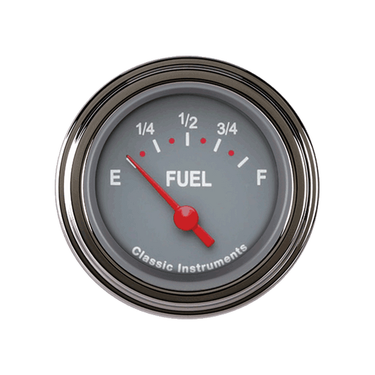 Classic Instruments TE11GSLF Tetra Series, Gray Fuel Gauge 75-10