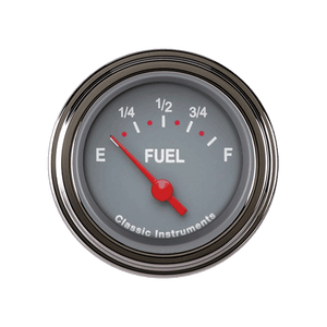 Classic Instruments TE12GSLF Tetra Series, Gray Fuel Gauge 0-90
