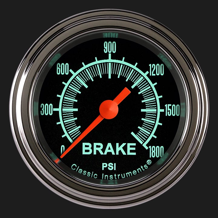 Classic Instruments GS167SLF G/Stock 2 1/8" Brake Pressure Gauge