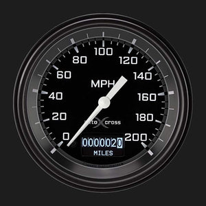 Classic Instruments AX57DGBLF AutoCross Gray 3 3/8" Speedometer with Information Screen