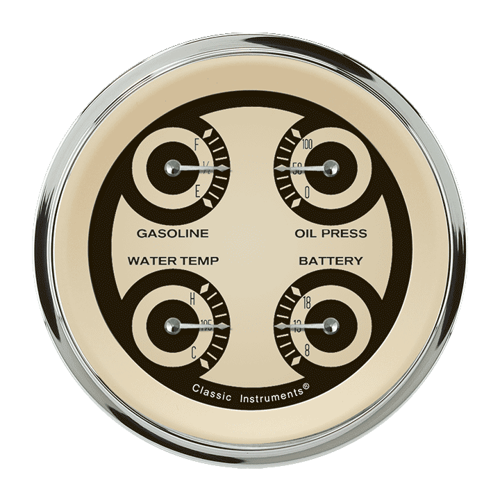 Classic Instruments NT77SHC Nostalgia VT - Quad Gauge 3-3/8" (0-30 OHM)