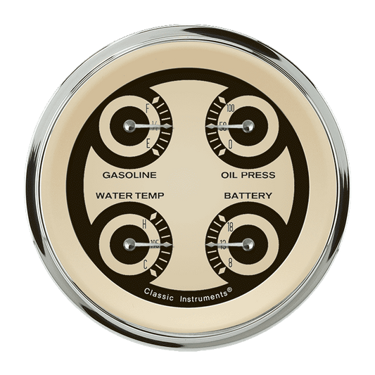 Classic Instruments NT77SHC Nostalgia VT - Quad Gauge 3-3/8" (0-30 OHM)