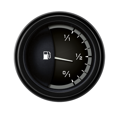 Classic Instruments AX09GBLF Autocross Grey - Fuel Gauge 240-33 OHM 2-1/8"