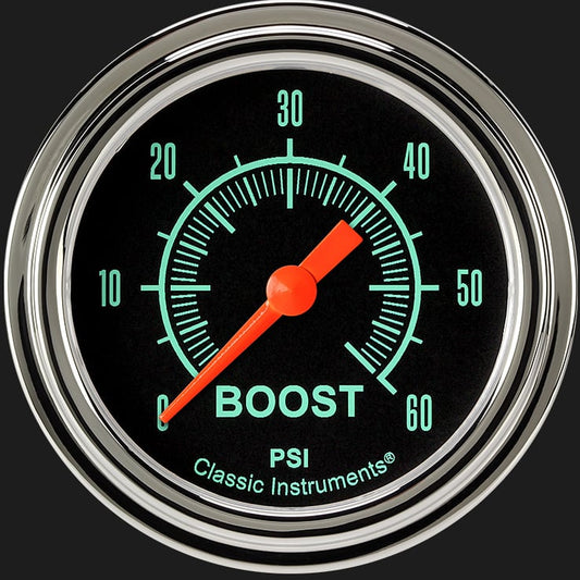 Classic Instruments GS343SLF G-Stock 2 5/8" Boost Gauge, 60 psi
