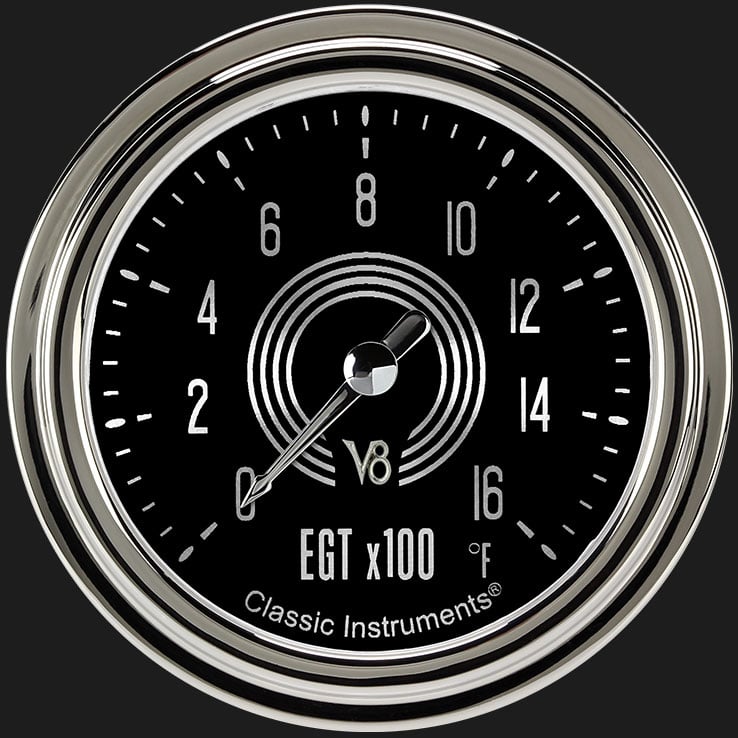 Classic Instruments V8SR398SLC V8 Speedster 2 5/8" Exhaust Gas Temp. Gauge