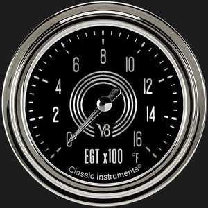 Classic Instruments V8SR398SLC V8 Speedster 2 5/8" Exhaust Gas Temp. Gauge