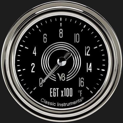 Classic Instruments V8SR398SLC V8 Speedster 2 5/8" Exhaust Gas Temp. Gauge