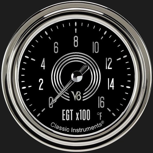 Classic Instruments V8SR398SLC V8 Speedster 2 5/8" Exhaust Gas Temp. Gauge
