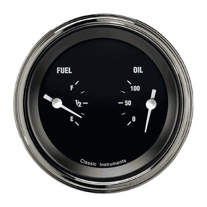 Classic Instruments HR72SLF Hot Rod - Dual Gauge Oil & Fuel (240-33 OHM)