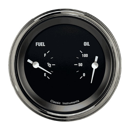 Classic Instruments HR72SLF Hot Rod - Dual Gauge Oil & Fuel (240-33 OHM)