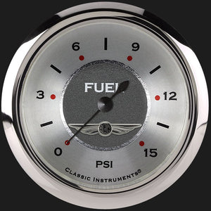 Classic Instruments AW345SRC All American 2 5/8" Fuel Pressure Gauge, 15 psi