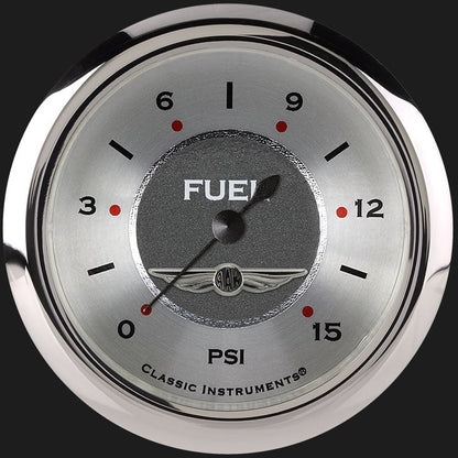 Classic Instruments AW345SRC All American 2 5/8" Fuel Pressure Gauge, 15 psi