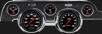 Classic Instruments MU67VSB Velocity Black 5" Speedo, Tach, 2-1/8 Fuel 75 - 10,