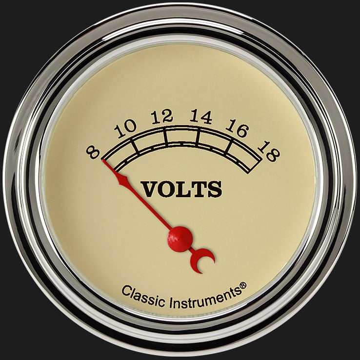 Classic Instruments VT230SLF Vintage 2 5/8" Volt Gauge